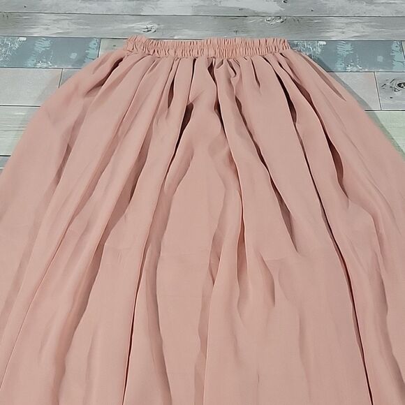 Pinup-Girl Long Sheer Dusty Rose Skirt One Size - Picture 3 of 7